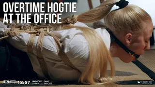 Overtime hogtie at the office : Dark Princess bound orgasm