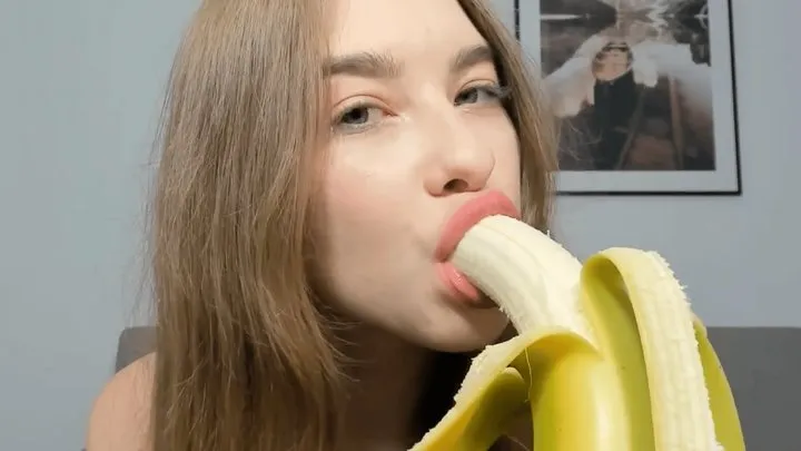 Banana blowjob