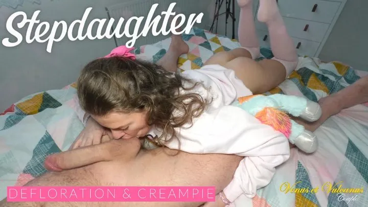 Petite Stepdaughter DEFLORATION & CREAMPIE by Stepdaddy!