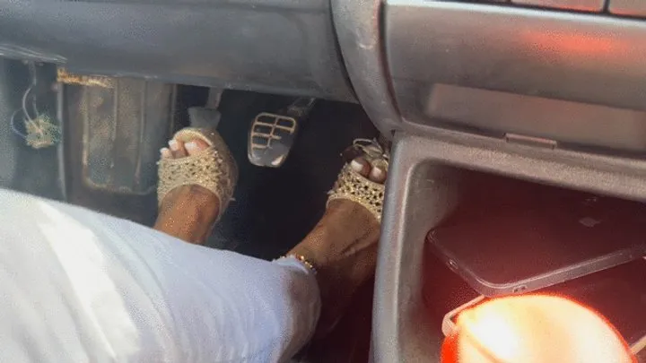 Brake Failure SCARE In Gold Platform Heels!