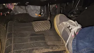 Driving in old skate sneakers