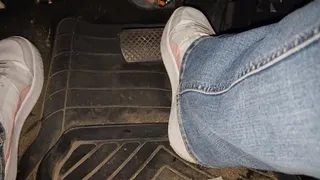 Driving in puma sneakers