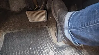 Driving in Grey Blowfish Booties