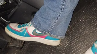 Driving in Nike Air Sneakers