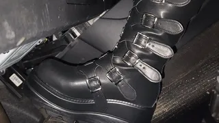 Driving in Goth Boots