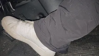 Gas Stop in Adidas and Hiking Pants
