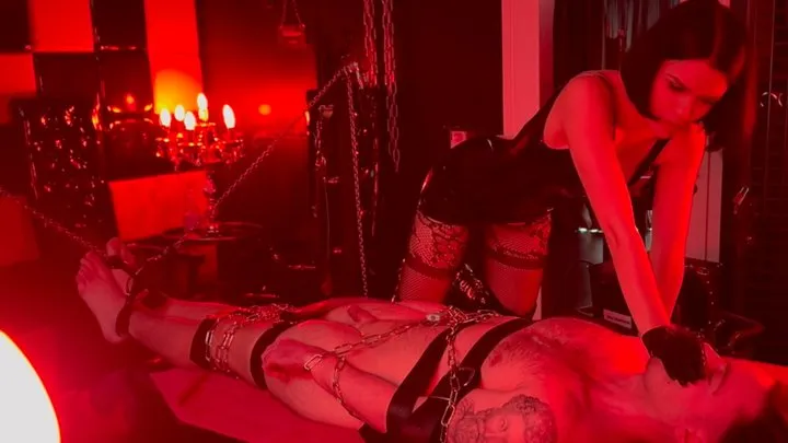 Brutal Chained Edging and Intense Orgasm