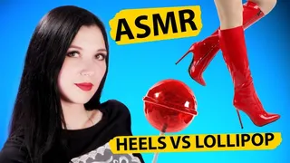 Long-legged hottie crushes various objects with $3,000 boots