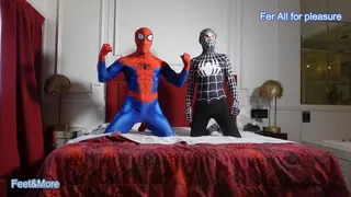 Spiderman and Symbiotic spiderman fight training