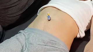 Fer starts his best friend in bellybutton pleasure