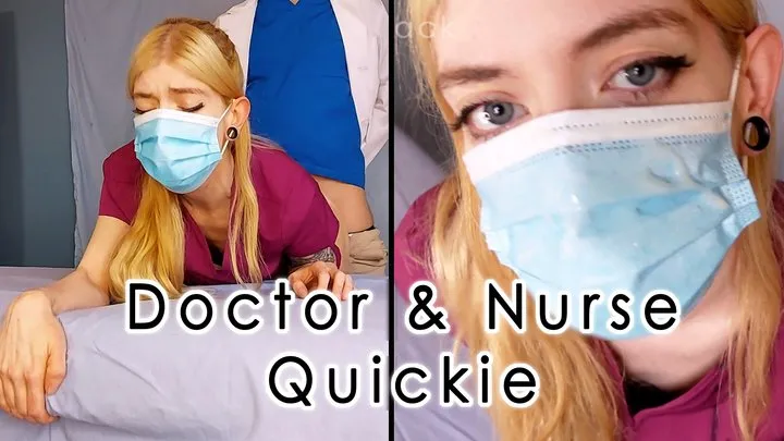 Doctor and Nurse Doggystyle Quickie, Cum on Mask