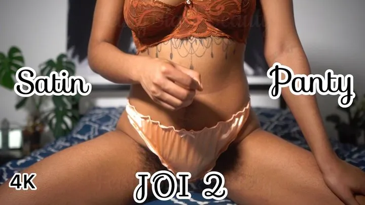 Sexy Satin Panty Jerk Off Instructions 2- Hairy Ebony JOI