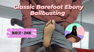 Classic Barefoot Ebony Ballbusting