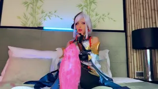 Shenhe - Genshin Impact Cosplay - Monster Footjob