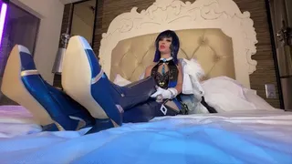 Yelan - Genshin Impact cosplay - Foot fetish