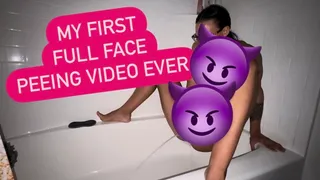 My First PEE Video With Full Face!