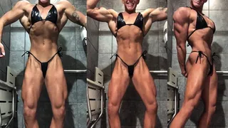 Bodybuilding Comp Prep Micro Bikini Flexing