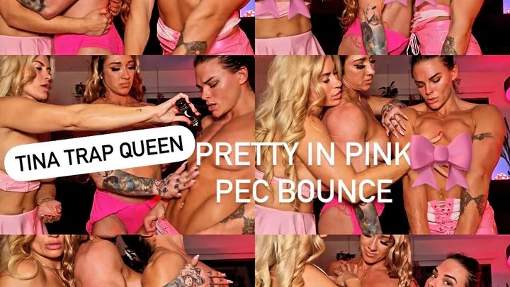 Pretty in Pink x 3 Pec Bounce Topless - Muscle Worship, Teasing, Pec Bouncing - Lexa Stahl, Goddess Sydney Thunder, Tina Trap Queen