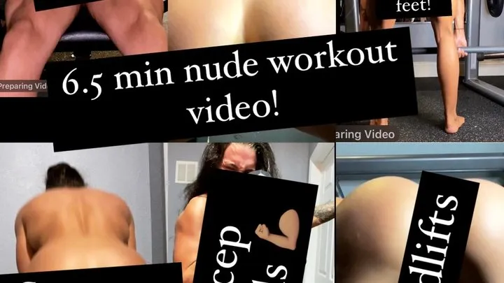 Nude Gym Workout - Squats, Deadlifts, Leg Extensions & More!