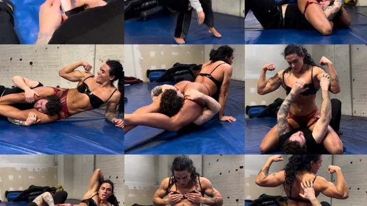 Training Partner Caught Jerking off to MY CONTENT... & is taught a lesson - Scissorhold - Reverse Headscissor - Beatdown - Mixed Wrestling - Female Bodybuilder Domination - Emasculation - Lexa Stahl vs Montana Ridge