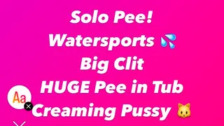 Solo Peeing in Shower - 2 Video Compilation - Big Clit, Golden Strong Stream - WaterSports