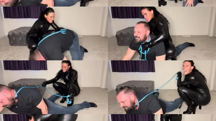 Tinder Date Turned Ball Busting Puppy: CBT, Dog Leash, Slave Training, Latex & Leather, Boot Worship, Femdom Domination, Gloves