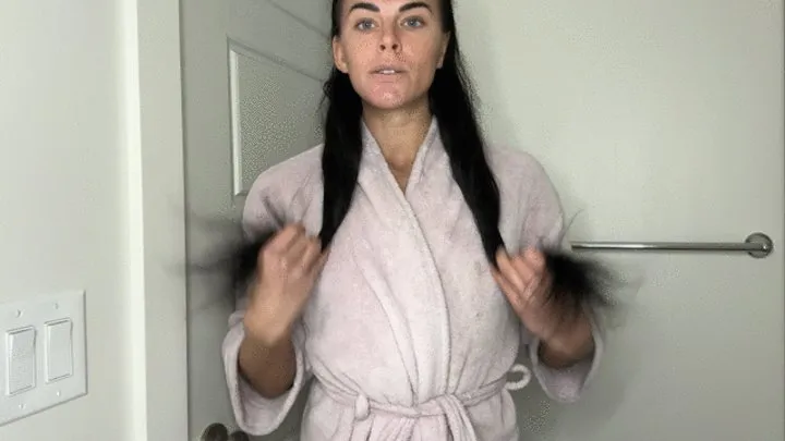 Long Hair Brushing, Oiling & Talking - Dark Brown Black Hair, Strands, Locks, Hair Fetish, Combing