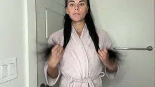Long Hair Brushing, Oiling & Talking - Dark Brown Black Hair, Strands, Locks, Hair Fetish, Combing