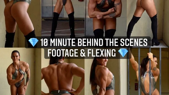 Muscle Girl Superhero Flexing in Bodysuit &amp;amp; Thigh High Boots