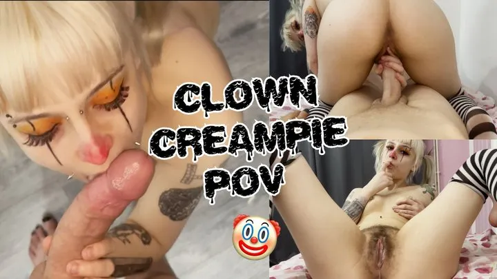 Cute Clown Creampie & Blowjob POV