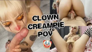 Cute Clown Creampie & Blowjob POV