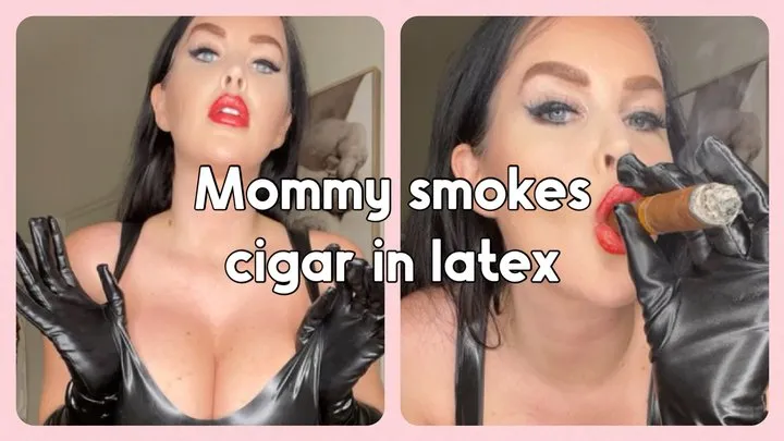 Seduction in Smoke: A Smoldering Tale of Step-mommy Smoking a Cigar in Latex