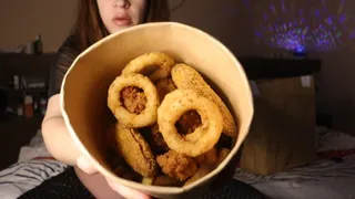 Part 1 : A huge bucket of chicken and potatoes VS a pregnant woman ( 1920 1080 )