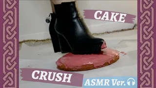[ASMR VER] Mistress Crushes Cake Under Boots and Barefeet