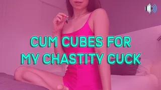 Cum cubes for my chastity cuck - Audio clip