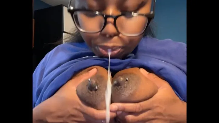 Spitting My Milk On My Nipples