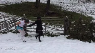 Lady Nymphodora - Humiliated Adult Baby in the snow