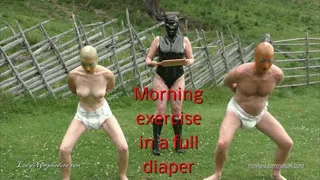 Lady Nymphodora-Morning exercises in a full diaper