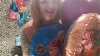 Val poping disney hellium balloons