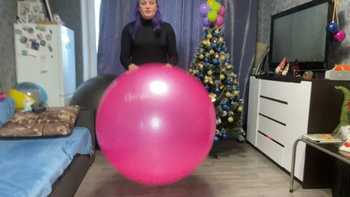 Val looner ride on pink ball