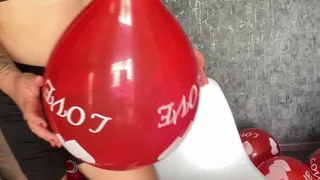 poping reds balloons