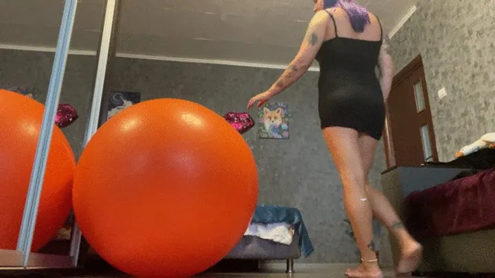 Jump on physioball in room