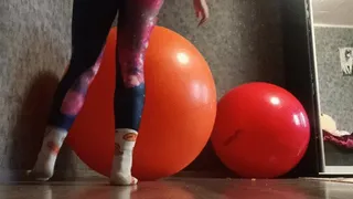 use orange big yogaball