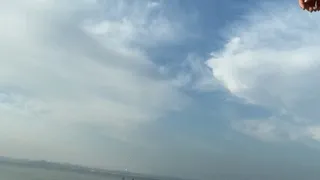 Play with beachball on sea