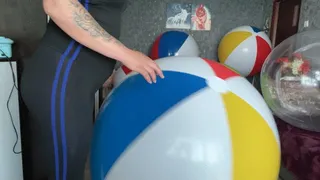 riding on big balls