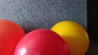 b2p balloons on gymball