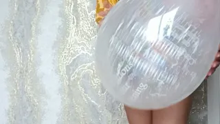 clown girl sittopop cristal balloon