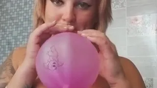 girl nailpop punchballoon