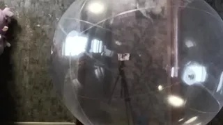 Ride on transparent ball