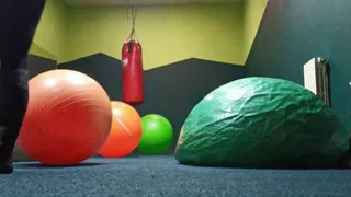 Play with balls in gym